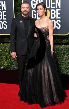 Mandatory Credit: Photo by Rob Latour/Shutterstock (9307694eg) Justin Timberlake and Jessica Biel 75th Annual Golden Globe Awards, Arrivals, Los Angeles, USA - 07 Jan 2018